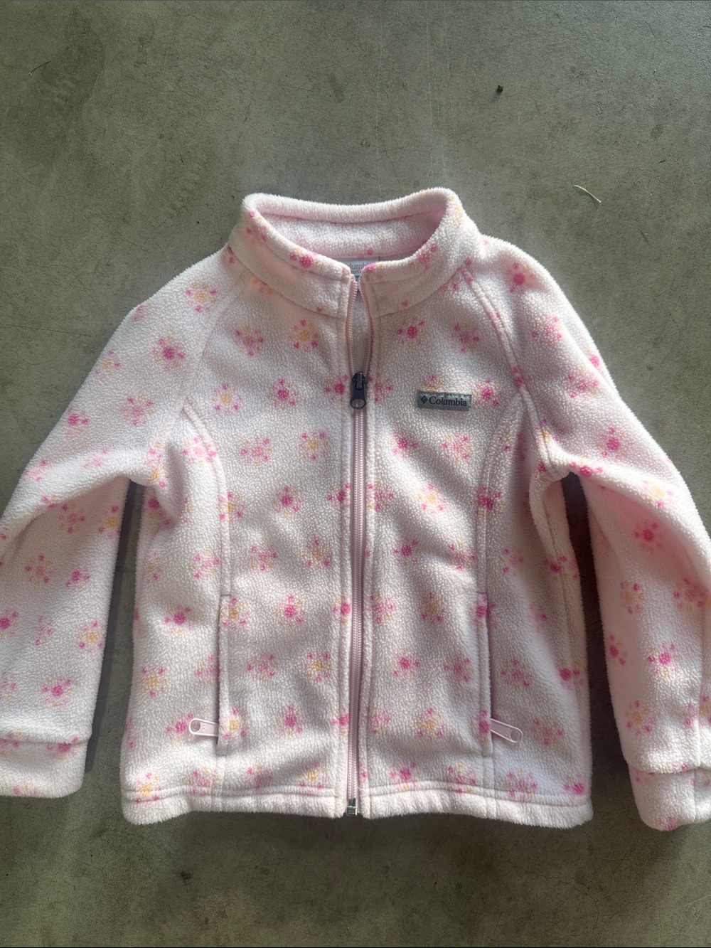 Columbia Pink Floral Fleece Jacket for Kids